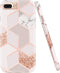 Jaholan Case for iPhone 7 Plus Bling Glitter Sparkle Rose Gold Marble Design TPU Gel Case Ultra Thin Lightweight Soft Case Cover for iPhone 7 Plus...