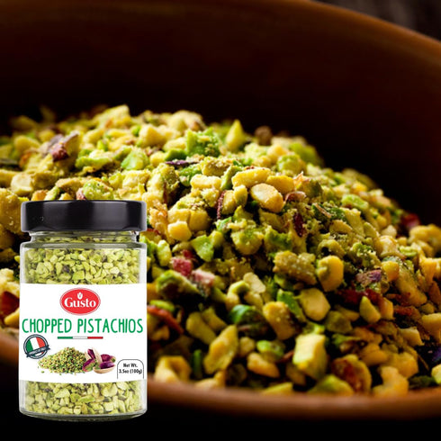 Pistachios Chopped, 3.5 oz (100 g), Sicilian Raw Pistachio Crumbles, Bronte, Sicily, Italy Pistachio pieces baking, cooking, ice cream topping, pi...