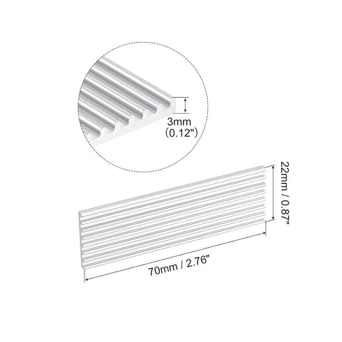 MECCANIXITY 2 Pack M.2 2280 Nvme SSD Heatsink Cooler with Thermal Pad Alloy Aluminum Heat Sink Cooling Sink for Laptop, 70x22x3mm, White...
