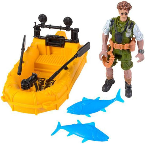 ArtCreativity Small Aquatic Play Set for Kids, Cool Playset with Action Figure, Floating Boat, and 2 Fish, Fun Bathtub Toys for Kids, Great Birthd...