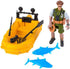 ArtCreativity Small Aquatic Play Set for Kids, Cool Playset with Action Figure, Floating Boat, and 2 Fish, Fun Bathtub Toys for Kids, Great Birthd...
