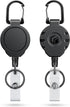 Uniclife Retractable Keychain for Badge Holder Heavy Duty Badge Reel for up to 8 oz Strong ABS Casing with Stainless Steel Spring Coil 31.5 Inch S...