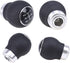 Universal Aluminum Manual Car Gear Shift Knob 5 Speed Leather Shifter Lever Black...