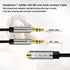 Combo Audio Adapters Cable Headphone Y Splitter with Mic and Audio Male to Female 3.5mm PC Headset Extension Stereo Jack Cables for Computer,Lapto...