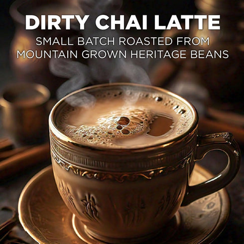 Maud's Espresso Chai Tea Pods Single Serve, 18ct | Dirty Cha-Cha Chai Tea Latte K Cups | 100% California Blended Tea Leaves | Recyclable Pods Sola...