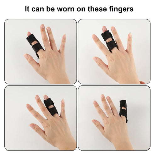 SAVITA 2 pcs Trigger Finger Splints, Composite Cloth Finger Brace for Broken Finger Protection Finger Knuckle Immobilization Sleeves for Sprained ...