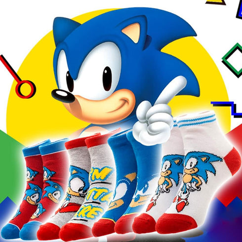 Bioworld Sega Sonic The Hedgehog Youth Ankle Socks 4 PAIRS...