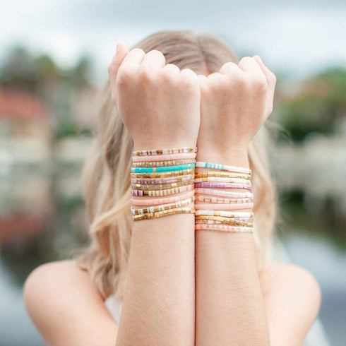 KELITCH Women Flexible Stretch Bracelets Tila Miyuki Beaded Bracelets Handmade Boho Bracelets Fantastic Souvenirs (1B)...