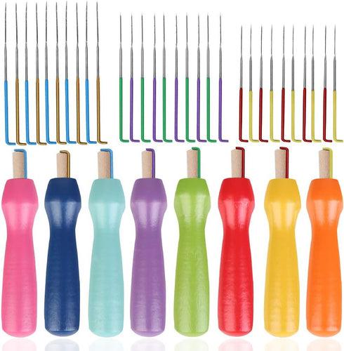 Needle Felting Tools, 38 Pcs Felting Needles - Needle Felting Supplies with 3 Sizes Felt Needles(36 Gauge, 38 Gauge, 40 Gauge), Color Wooden Handl...