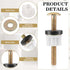 Toilet Seat Screws Sets, 2 Set Heavy Duty Toilet Seat Fastener Hinge Bolt White Plastic Nut with Metal Washers Rubber Sealed Loop, Toilet Hardware...