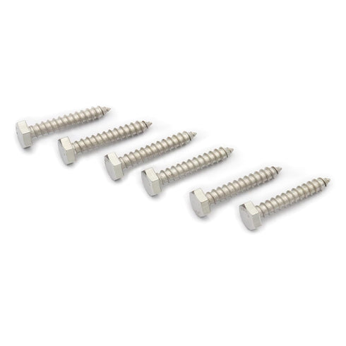 25pcs Hex Head Lag Screws, 1/4" x 1-1/2" Hexagon Head Wood Screws (Fully Threaded), 304 Stainless Steel Lag Bolts, Silvery...