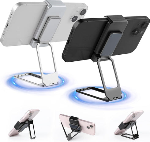 2PCS Upgraded Back Clip Type Metal Phone Holder, Foldable, 360° Rotation, Compatible with All Phones, Portable, Fashionable Desktop Accessory......