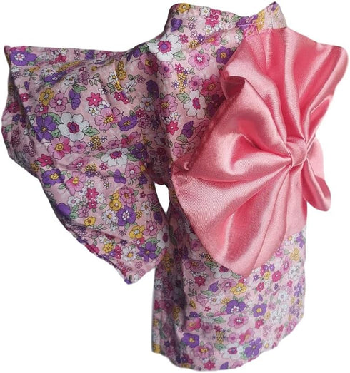 WeeH Dog Costume Halloween Cat Clothing Cosplay Japan Kimono Pet Clothes for Doggy Kitty Rabbits Pig Fun, Purple, Large...