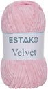 Estako Velvet Chenille Blanket amigurumi Yarn for Crocheting and Knitting Super Bulky 100 gr (132 yds) (1310 - Baby Pink)...