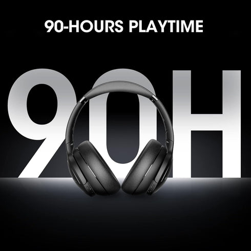 DOQAUS ???????????????? Bluetooth Headphones Over Ear, 90H Playtime Bluetooth 5.3 Wireless Headphones 3 EQ Modes, Built-in HD Mic, HiFi Stereo Sou...
