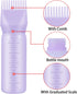 4 Pcs Root Comb Applicator Bottle, 6 Oz Hair Dye Applicator Bottle with Comb and Scale Plastic Hair Oil Applicator Bottle for Hair Dye and Hair Ca...