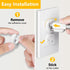 Outlet Covers (45 Pack) Self-Closing Outlet Plug Covers 3-Prong Swivel Electrical Outlet Protectors for Baby Upgraded Adhesive Installation Socket...