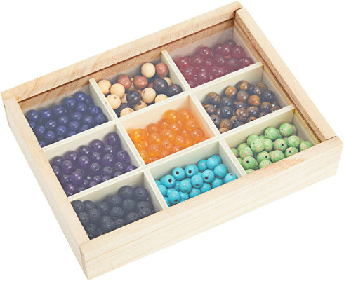 Bright Creations Small Unfinished Wood Box with Lid, 9 Compartment Storage Boxes (6.75 x 5.1 Inches, 2 Pack)...
