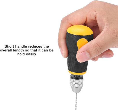 Mini Hand Drill Set, Small Hand Drill with 10Pcs Bits, Portable Micro Drill Tool Nonslip Handle for Art Craft Collection, Manual Hand Drill Set Pr...