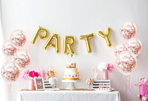 Rose Gold Confetti Latex Balloons, 50pcs 12 Inch Party Balloons for Bridal Shower Wedding Birthday Engagement Decoration...