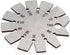 3 Inch Angle Finder Tool Round Blade Angle Finder Stainless Steel Bevel Gauge Silver Axe Angle Gauge Suitable for Woodworking and Machinery Measur...