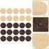 Abaodam 24 Pieces Backgammon Pieces Checkers Replacement Checkers Board Game Pieces Playing Game Chips Pieces Chess Accessories Wooden Checkers fo...