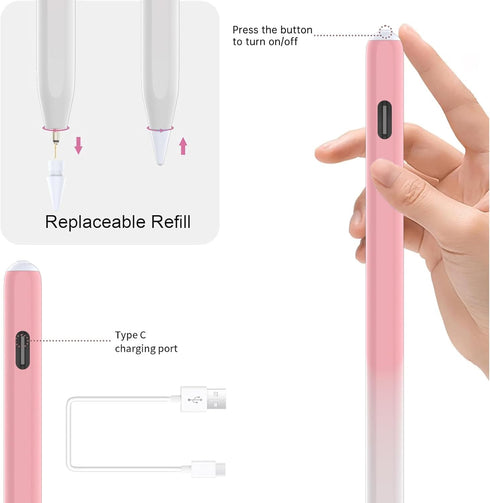 Stylus Pencil for Apple iPad Air 2024 11/13 inch M2, iPad Pro 13/12.9/11-inch, iPad Air Pencil 6/5/4/3th Generation, iPad Pro Pencil 3/4/5/6th Gen...