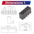 Tcenofoxy 5.08mm Phoenix Connector 4 Pin Black Phoenix Type PCB Screw Terminal Block Connector (4Sets 5.08M-BK-4P)...