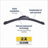 5 PLUS® Silicone 22 and 21 inch windshield wiper blades Replacement For JEEP Grand Cherokee 2021-2011/DODGE Durango 2022-2011/TOYOTA Tacoma 2014-2...