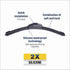 5 PLUS® Silicone Wiper Blades 22 inch wiper blades 2 pack Replacement For Ford F Series 2020-2012 Expedition 20-08,Chevy Silverado GMC Sierra Seri...