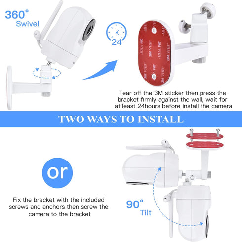 Adjustable Baby Monitor Wall Mount for Vtech VM901, VM919HD and VM928, Perfect View Angle and Easy Installation without Drilling...