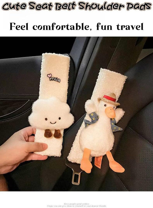 Car Seat Belt Cover Stocking Stuffers Cute Creative Toy Flower Cloud Duck Safety Seatbelt Shoulder Pad Auto Accessory Neck Cushion Protector Seatb...