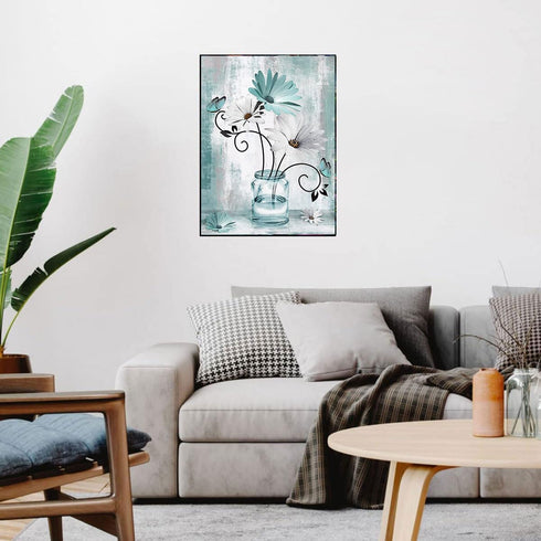 Flower Stamped Cross Stitch Kits - Daisy Counted Cross Stitch Kits for Beginners Adults Needlepoint Cross-Stitch Patterns Dimensions Needlecrafts ...