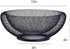 Mesh Fruit Bowl Decorative Fruit Basket Metal Candy Dish Holder Stand for Kitchen Counter Dining Room Table Office, 10 Inch (Black)...