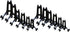 SK 3" High Black Plastic Display Stands Plate Holders to Display Pictures, Cookie, Placecards, Pack of 12 Easels (Black)...