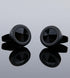 Black Polyhedral Crystal Cufflinks for Men In Gift Case Classic Black Tone Men's Cufflinks Set with Gemstone for Wedding Party Anniversary Busines...