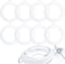 8pcs Silicone Replacement Gaskets, Silicone Sealing Ring Jar Rubber Seals for Storage Glass Sealed Canning Jars (3.7inch Outer Diameter, 2.7inch I...