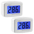 2PCS AC 80-300V LCD Digital Voltmeter,Flat US Plug Voltage Measuring Monitor AC 110V 220V Voltage Panel Power Volt Test Monitor Gauge Meter...