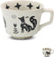 Ceramic Coffee Mug, 12oz Novelty Unique Teacup with Large Handle, Stoneware Cup for Tea Mocha Latte Cappuccino Espresso, Gift for Women and Men (1...