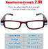 2 Pcs Reading Glasses with Lights for Men and Women Led Readers Fashion Glasses for Reading Lighted Magnifier Nighttime Reader Compact Full Frame ...