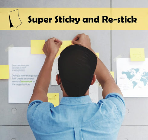 2400 Sheets Sticky Notes - 2 x 1.5" Notes Pads, Small Self-Adhesive Notes, Yellow Self-Stick Pads for Office Supplies, School, Home (24 Pack)...