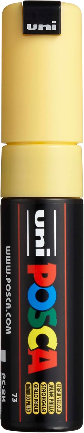 Posca Marker 7M in Yellow, Posca Pens for Art Supplies, School Supplies, Rock Art, Fabric Paint, Fabric Markers, Paint Pen, Art Markers, Posca Pai...
