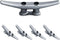 6" Dock Cleats | Weatherproof Galvanized Cast Iron 6 Inch Boat Cleat Tie Downs for Marine Pier or Decorative Nautical Maritime Decor | 4, 8 or 16 ...
