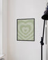 HAUS AND HUES Sage Green Wall Decor – Aesthetic Heart Posters, Cute Teen Room Art, Dark Green Wall Prints for Bedroom or Dorm (Unframed, 12" x 16"...