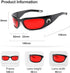 Wrap Round Sunglasses Y2K Trendy, Fashion Black Sport Shades Moon Décor…...