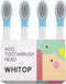 Kids Sonic Electric Toothbrush Replacement Brush Heads for Children Aged 3-6, Gentle Care Soft Bristles, 4 Pack, E16 Blue...