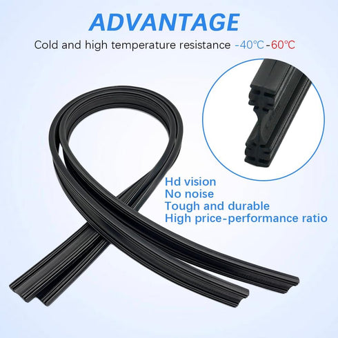 4PCS Automotive Replacement Windshield Wiper Blade Refills, Car Windshield Wiper Blade Strips, Universal Wiper Rubber Refills Strips for Most Cars...