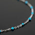 UMAOKANG 33 Feet/10M Stainless Steel Chain for Jewelry Making Light Blue Enamel Beaded Chain Bulk with Lobster Clasps and Jump Rings...
