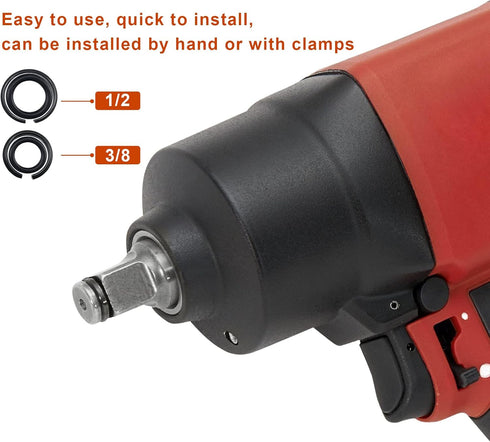 1/2" 3/8" Impact Wrench Retaining Socket Rings & with Ring Wrench o ring for Electric Wrench Air Wrench, Impact friction ring, pull ring?10 sets?...
