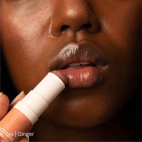 ATTITUDE Oceanly Sheer Lip Gloss Stick, EWG Verified, Titanium Dioxide-Free, Vegan Makeup & Beauty, Cruelty-Free, Plastic-Free, Ginger, 0.12 Ounce...